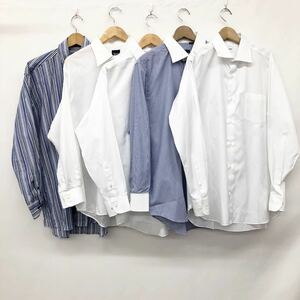 5枚まとめ売り メンズ Yシャツ ドレスシャツ カッターシャツ TAKEO KIKUCHI タケオキクチ他色々 3Lサイズ ストライプ 紳士 ボタンダウン