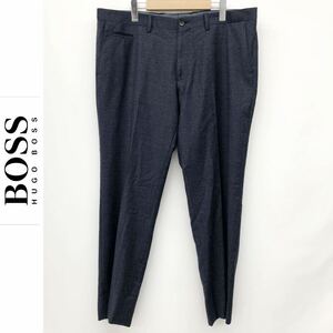 BOSS HUGO BOSS ボスヒューゴボス メンズ パンツ ボトムス 千鳥格子 ダークグレー ウール100% 2XL相当 紳士