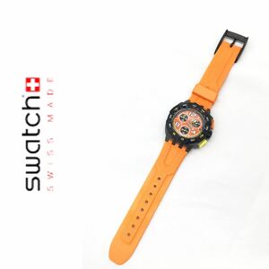 swatch SWISS スウォッチ 腕時計 SWISS MADE FOUR 4 JEWELS ラバーベルト オレンジ×ブラック