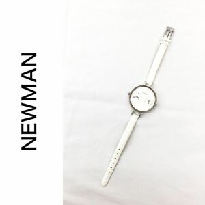 NEWMAN ニューマン メンズ 腕時計 NICKEL FREE レザーベルト シルバー×ホワイト