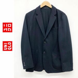 UNIQLO ユニクロ メンズ コンフォート 2ボタン ジャケット 背抜き 311-433073 ダークネイビー 濃紺 Mサイズ 紳士 シンプル