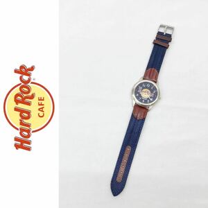 Hard Rock Cafe ハードロックカフェ CANCUN カンクン メンズ 腕時計 ロゴ ネイビー文字盤 シルバー×ネイビー
