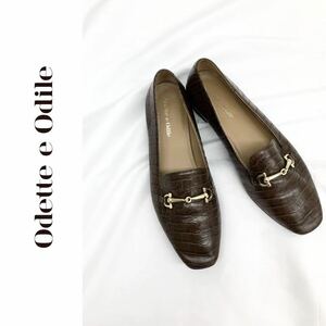 Odette e Odile オデットエオディール ローファー 靴 ユナイテッドアローズ ビットロッファー 日本製 ブラウン サイズ23