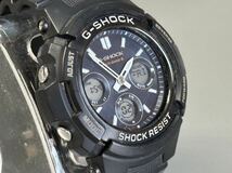 1円〜◇CASIO カシオ G-SHOCK Gショック マルチバンド6 ソーラー電波時計 AWG-M100SB アナデジ ネイビー文字盤 メンズ腕時計 稼働品_画像3