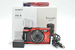 ＜極上美品！！＞　オリンパス　OLYMPUS　Tough TG-5 RED レッド　※ショット数わずか３４８回！！※　♪あるとうれしい元箱＆説明書付き♪