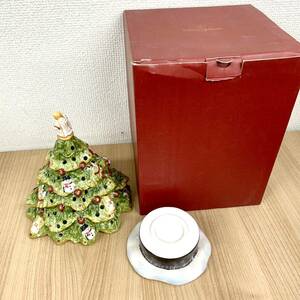 【Villeroy&Boch】　ビレロイボッホ　キャンドルホルダー　クリスマスツリー　陶器　インテリア　置物