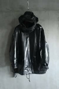 Special Vintage 1960s black PVC British Royal Navy foul weather belted smock イギリス軍 ベンタイルスモック military ventile 