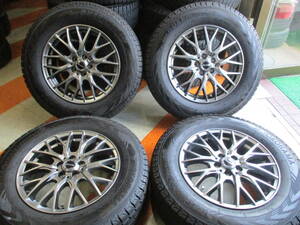 美品　215/70R16 100Q 2021年製YOKOHAMA GO75　STUDLESS　5H PCD10０ アルミホイール付きれい４本セット☆☆☆☆☆☆