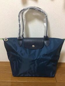 【新品】ロンシャン LONGCHAMP ル プリアージュ グリーン L ショルダーバッグ　オーシャン- リサイクルキャンバス