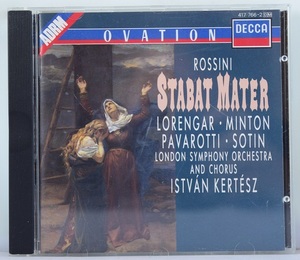 ロッシーニ　スタバト・マーテル　ケルテス指揮ロンドン交響楽団、ローレンガー、ミントン、パヴァロッティ　西独プレス盤