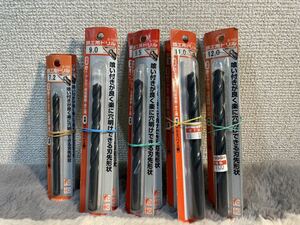 三菱 鉄工用ドリル シンニング付 1本入り X2個　7.2mm, 9.0mm, 9.5mm, 11.0mm, 12.0mm, B-TSＤ_2 合計10個