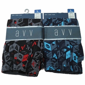 トランクス 2枚セット a.v.v 綿100% メンズ size L ウエスト84-94cm ①