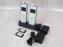 Ω XG2 6792 保証有 20年製 SAXA サクサ PLATIAII/CrosCore2対応 マルチラインシステムコードレス電話機 PS800(NB) 2台セット 電池付_画像1