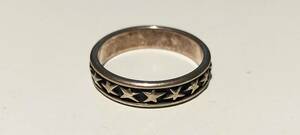 STAR JEWELRY SV925 OXIDIZED SILVER STAR RING リング 4.3g 2SR1425 20号 61499