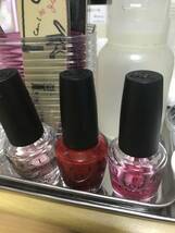 ネイルバッグ 美容学校 練習用セット ネイリスト技能検定試験　OPI/マニキュア/ネイルカラー/ハンド/キューティクルニッパー 中古_画像4