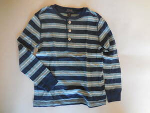 USED Ralph Lauren* Ralph Lauren * child clothes border long sleeve T shirt size 4/4T