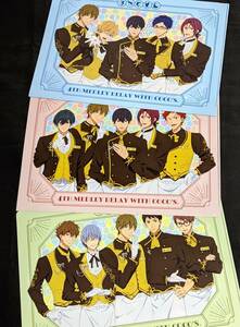 rc05 ★クリアファイル★ Free! the Final Stroke × COCO'S ココス　シークレット 集合柄 3枚セット　七瀬遙 松岡凛 橘真琴 山崎宗介 他