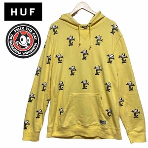 【希少】HUF ハフ FELIX フィリックス コラボ パーカー 総柄 L