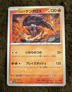 【美品】ポケモンカード パルデア ケンタロス（sv4a 027/190）たね いかりのつの ブレイズダッシュ シャイニートレジャー1枚（在庫７枚）