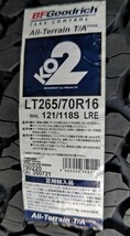 少量入荷 BFグッドリッチ オールテレーン T/A KO2 265/70R16 121/118S 4本 2022年製 新品 正規品 265/70-16 個人宅可_画像2