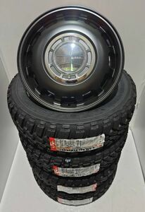 数量限定 在庫分のみ！ DIESEL ディーゼル 4.5-14+43 4/100 サテンブラック マッドスター ラジアルM/T 165/65R14 2023年製 軽自動車