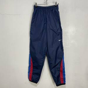 送料無料☆00s☆USA製☆NIKE☆ナイキ☆ナイロントラックパンツ☆ネイビー☆S☆