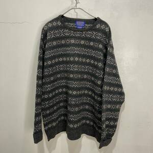 ☆送料無料☆☆PENDLETON☆ペンドルトン☆ノルディック柄総柄セーター☆ウール☆ＸＬ☆L23M