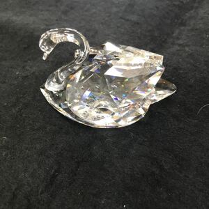 超美品！スワロフスキー SWAROVSKI 白鳥 スワン オブジェ クリス タル 