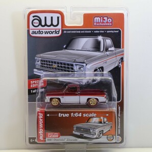 【チェイスカー・シークレット】mijo特注 aw 1/64 シボレー シルバラード 1980 CHEVROLET Silverade AUTOWORLD 512C000の画像1