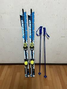 ジュニアカービングスキー＆ブーツ　NISHIZAWA ニシザワ 120cm ビンディング手動調整可　ブーツ：Hart 22cm　HRT DIVA7F G ホワイト