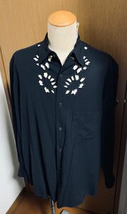 yohji yamamoto 花と少年期 96ss ヨウジヤマモト シャツ pour homme カットワーク 1996 ウール