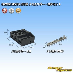 日本航空電子JAE 025型 MX34 28極 メスカプラー・端子セット