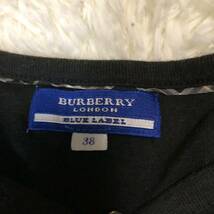 バーバリーブルーレーベル BURBERRY BLUE LABEL カットソー 長袖 サイズSブラック _画像3