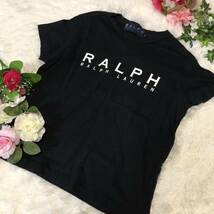 RALPH LAUREN レディース 半袖 カットソー 黒 ブラック サイズM _画像1