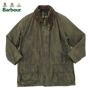 イングランド製 旧3ワラント Barbour バブアー BEAUFORT オイルドジャケット オリーブ　ビューフォート