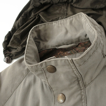 Barbour バブアー フード付ダックジャケット ハンティング WASHED UTILITY グレー(M)_画像5