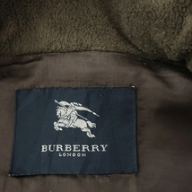 BURBERRY LONDON フード付ハーフブルゾン 中綿キルティング×裏地フリース 濃カーキ 50(L)_画像7