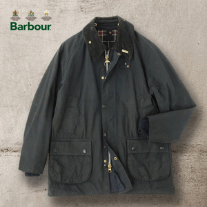 イングランド製 旧3ワラント Barbour バブアー BEDALE オイルドジャケット ネイビー C42