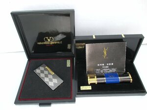 【美品】イヴサンローラン　ヴァレンチノ　ガラヴァーニ　ライターセット　YVESSAINTLAURENT　Valentino　Garavani