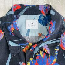 PS Paul Smith ランダムフローラル オープンカラーシャツ【M】_画像7