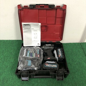 【未使用】　makita　マキタ　40Vmax 充電式　インパクトドライバ　TD002GRDX 　バッテリー２個　充電器　　(N1205_2_250h)