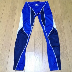 希少 アクセルスーツ Lサイズ 85RC-781 強光沢 ブルー 競パン ロングスパッツ 競泳水着 MIZUNO ミズノAccelSuits SwimSuits レア