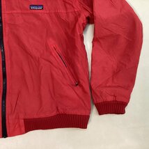 ■オールド patagonia パタゴニア シェルドシンチラジャケット ナイロン フリース アウター アウトドア メンズ サイズL 赤xグレー 現状品■_画像4