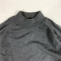 ▲【古着】vintage Christian Dior クリスチャンディオール ハイネック 長袖 ニット セーター トップス ウール Mサイズ グレー 0.34㎏_画像3