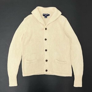 ●90s POLO SPORT RALPH LAUREN ポロスポーツ ラルフローレン カーディガン ニット 綿 アクティ21 メンズ サイズM ベージュ系 0.94㎏●