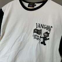 ■VANSON バンソン トップス 半袖Tシャツ キャラクター FELIX バイク メンズ サイズXXL アイボリー ブラック■_画像6