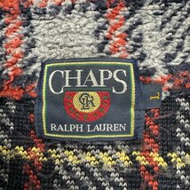 ■CHAPS チャップス ラルフローレン ジャケット ハーフジップ 日登美 ヴィンテージ サイズL チェック柄 ネイビー■_画像5