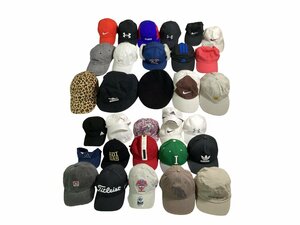 ★ブランドキャプ スポーツ アウトドア 33個大量まとめて mont-bell/47CLEAN UP/NIKE/champion/adidas 現状品2.95kg★