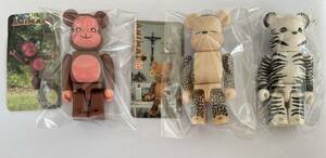 BE＠RBRICK ☆ ベアブリック ANIMAL 3種 シリーズ 2 ヒョウ シリーズ 3 シマウマ シリーズ 7 サル ☆ アニマル フィギュア