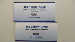 セントラルスポーツ 株主優待券 有効期間～2024年6月30日 6枚セット 送料無料(匿名可) 即決あり